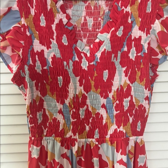 Floral Red Dress - Picture 4 of 4